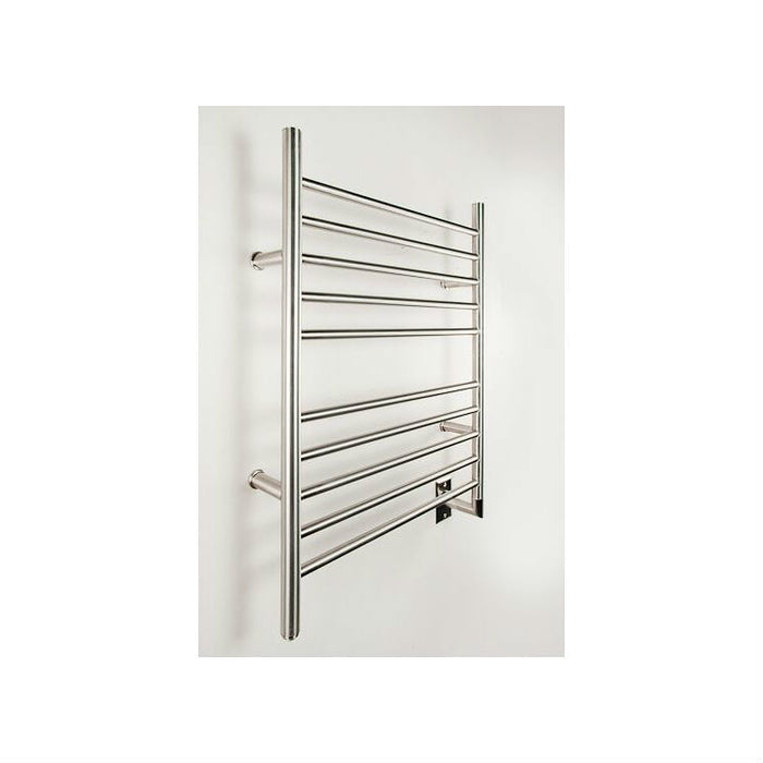 Amba Products RWH-SB Radiant Straight 10-Bar Hardwired + Plug-in Combo Towel Warmer - 4.75 x 24.5 x 31.875 in. - Brushed Finish