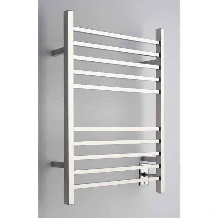 Amba Products RSWH-P Radiant 10-Bar Square Hardwired + Plug-in Combo Towel Warmer - 4.75 x 24.5 x 31.5 in. - Polished Finish