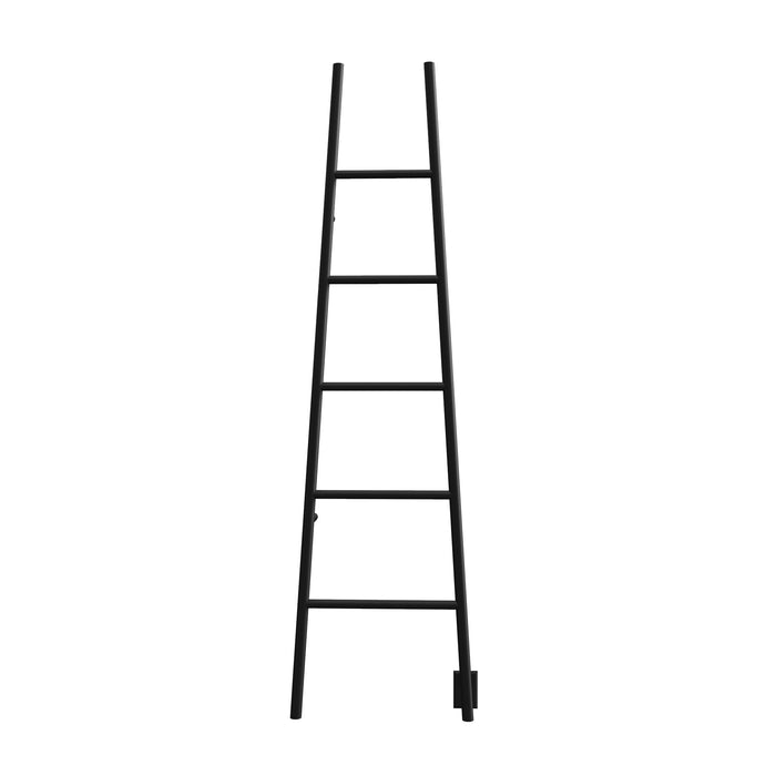 Amba Products ASMB Jeeves Model A Ladder 5-Bar Hardwired Drying Rack Towel Warmer - 7.375 x 21.25 x 75.125 in. - Matte Black Finish