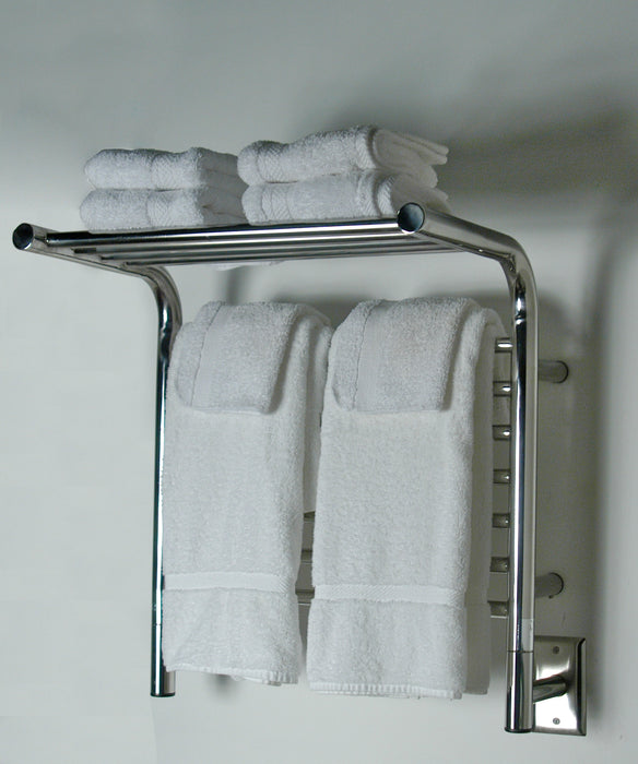 Amba Products Jeeves Collection MSP Model M Shelf 11-Bar Hardwired Towel Warmer - 15.25 x 21.25 x 22.75 in. - Polished Finish