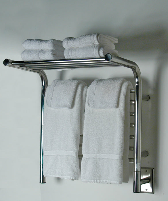 Amba Products MSP Jeeves Model M Shelf 11-Bar Hardwired Towel Warmer - 15.25 x 21.25 x 22.75 in. - Polished Finish