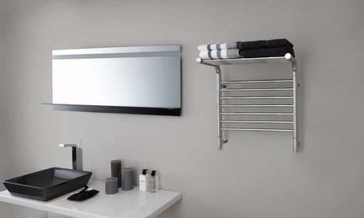 Amba Products MSP Jeeves Model M Shelf 11-Bar Hardwired Towel Warmer - 15.25 x 21.25 x 22.75 in. - Polished Finish