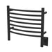 Amba Products HCMB Jeeves Model H Curved 7-Bar Hardwired Towel Warmer - 6.5 x 21.25 x 18.75 in. - Matte Black Finish