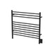 Amba Products KSMB Jeeves Model K Straight 10-Bar Hardwired Towel Warmer - 4.5 x 30.25 x 27.75 in. - Matte Black Finish