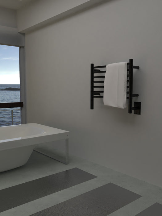 Amba Products HSMB Jeeves Model H Straight 7-Bar Hardwired Towel Warmer - 4.5 x 21.25 x 18.75 in. - Matte Black Finish