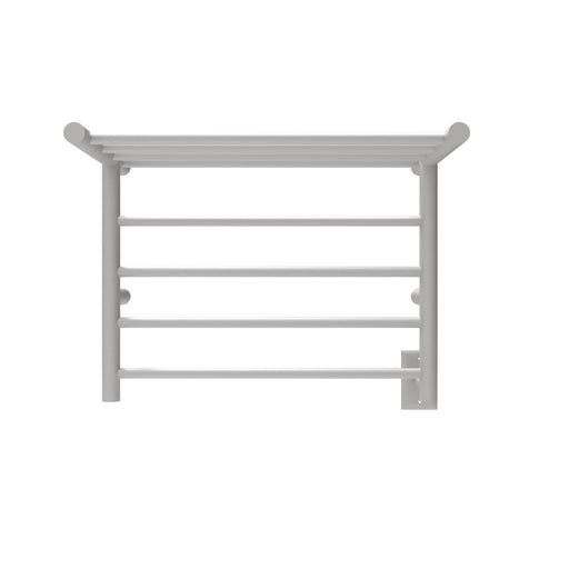 Amba Products RSH-B Radiant 8-Bar Shelf Hardwired + Plug-in Combo Towel Warmer - 14 x 24.5 x 19.125 in. - Brushed Finish