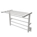 Amba Products RSH-B Radiant 8-Bar Shelf Hardwired + Plug-in Combo Towel Warmer - 14 x 24.5 x 19.125 in. - Brushed Finish