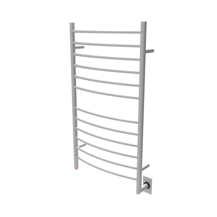 Amba Products RWHL-CB Radiant Curved 12-Bar Large Hardwired + Plug-in Combo Towel Warmer - 5.75 x 24.5 x 41.75 in. - Brushed Finish