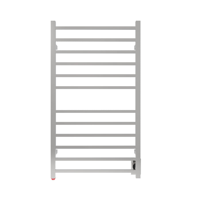 Amba Products RSWHL-P Radiant 12-Bar Large Square Hardwired + Plug-in Combo Towel Warmer - 4.75 x 24.5 x 41.75 in. - Polished Finish