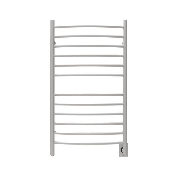 Amba Products RWHL-CB Radiant Curved 12-Bar Large Hardwired + Plug-in Combo Towel Warmer - 5.75 x 24.5 x 41.75 in. - Brushed Finish