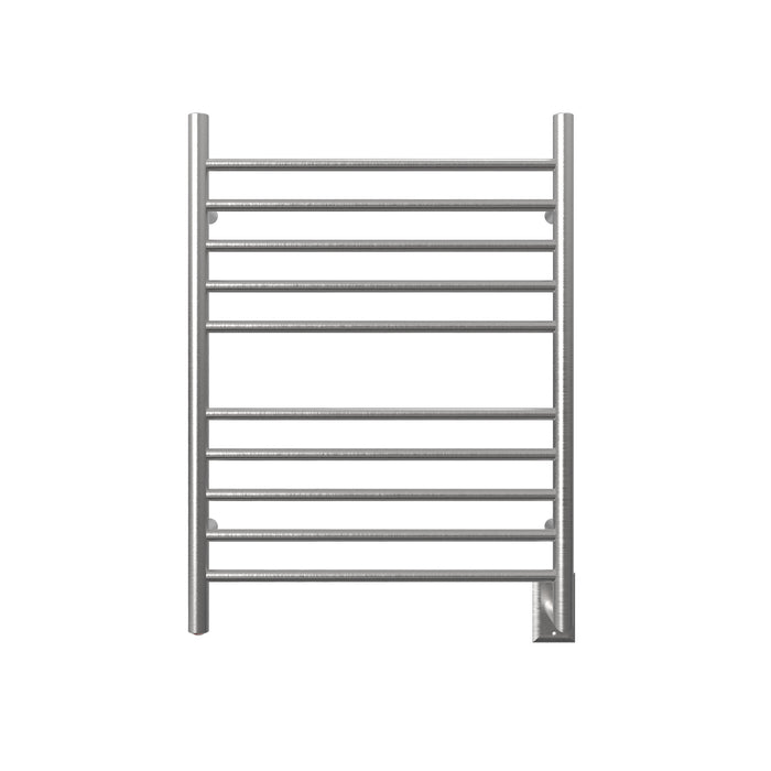 Amba Products RWH-SB Radiant Straight 10-Bar Hardwired + Plug-in Combo Towel Warmer - 4.75 x 24.5 x 31.875 in. - Brushed Finish