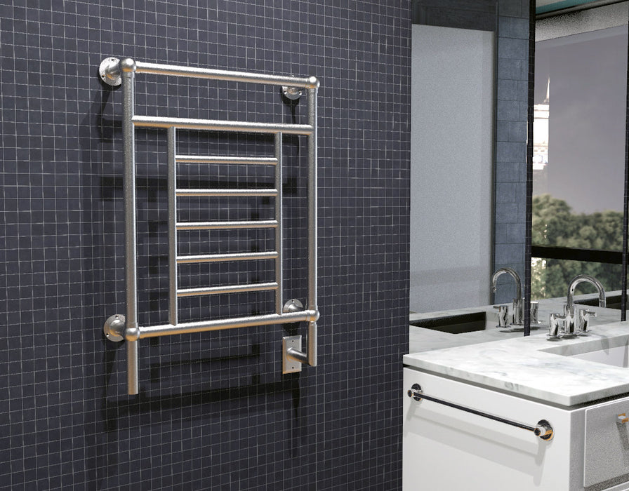 Amba Products T-2536BN Traditional Model 8-Bar Hardwired  Towel Warmer - 5.375 x 25.25 x 36.375 in. - Brushed Nickel Finish