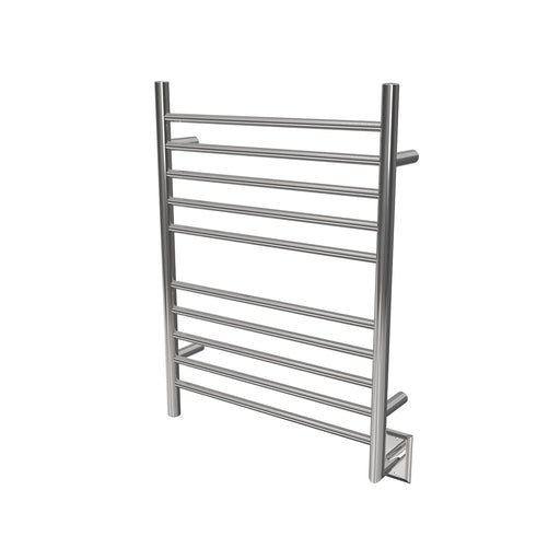 Amba Products RWH-SP Radiant Straight 10-Bar Hardwired + Plug-in Combo Towel Warmer - 4.75 x 24.5 x 31.875 in. - Polished Finish