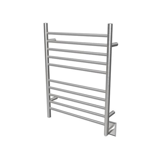 Amba Products RWH-SB Radiant Straight 10-Bar Hardwired + Plug-in Combo Towel Warmer - 4.75 x 24.5 x 31.875 in. - Brushed Finish