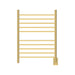 Amba Products RWH-SPG Radiant Straight 10-Bar Hardwired + Plug-in Combo Towel Warmer - 4.75 x 24.5 x 31.875 in. - Polished Gold Finish