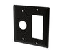 Amba Products Controller AJ-DGP-MB Jeeves Double Gang Plate - 0.5 x 4.5 x 4.5 in. - Matte Black Finish