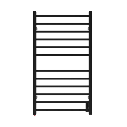 Amba Products RSWHL-MB Radiant 12-Bar Large Square Hardwired + Plug-in Combo Towel Warmer - 4.75 x 24.5 x 41.75 in. - Matte Black Finish