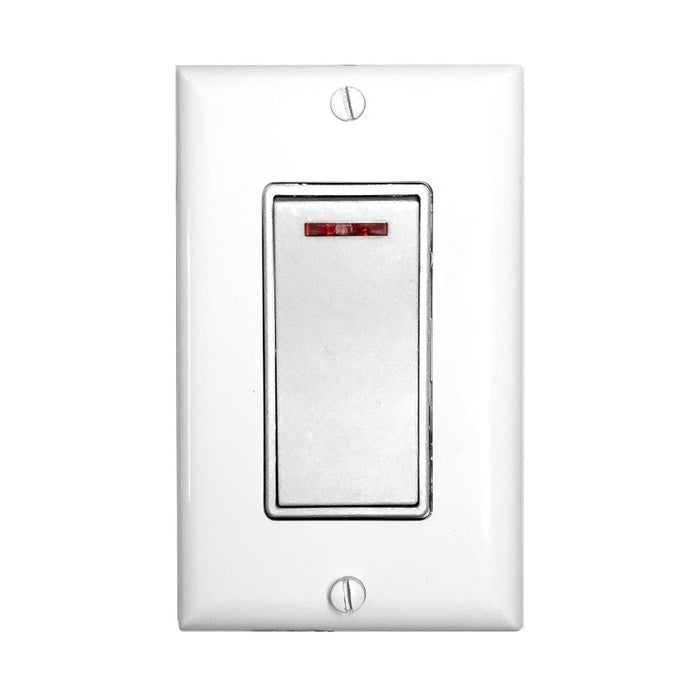 Amba Products Controller ATW-S-W Pilot Light Switch - 1.25 x 1.75 x 3 in. - White Finish