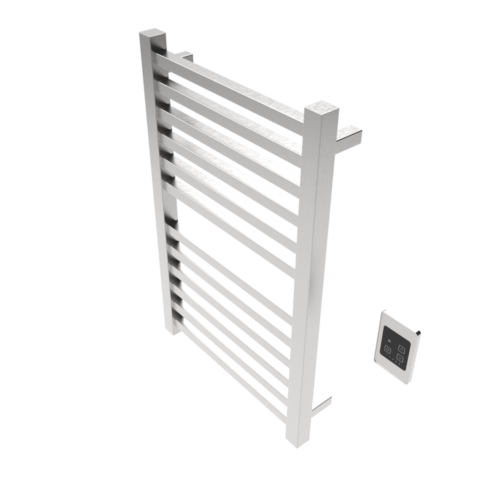 Amba Products Q2132B Quadro 12-Bar Hardwired Towel Warmer - 4.375 x 21.25 x 33.125 in. - Brushed Finish