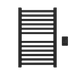 Amba Products Q2132MB Quadro 12-Bar Hardwired Towel Warmer - 4.375 x 21.25 x 33.125 in. - Matte Black Finish