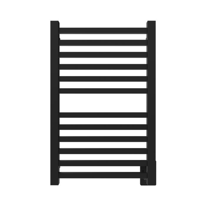 Amba Products Q2132MB Quadro 12-Bar Hardwired Towel Warmer - 4.375 x 21.25 x 33.125 in. - Matte Black Finish