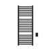 Amba Products Q2154MB Quadro 20-Bar Hardwired Towel Warmer - 4.375 x 21.25 x 54.375 in. - Matte Black Finish