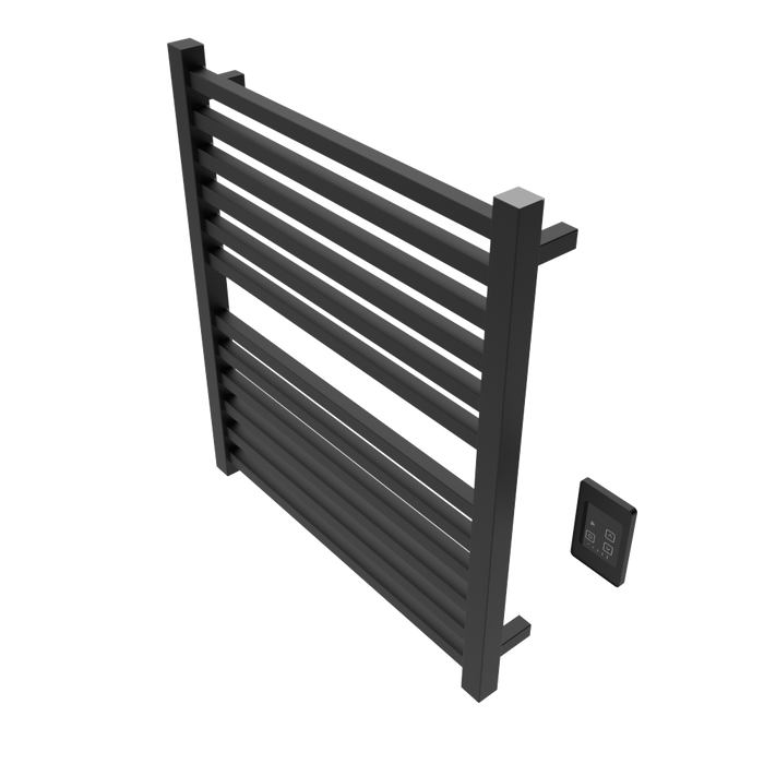 Amba Products Q2932MB Quadro 12-Bar Hardwired Towel Warmer - 4.375 x 29.125 x 33.125 in. - Matte Black Finish