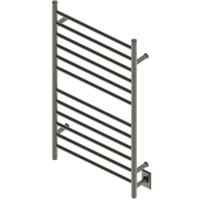 Amba Products RWHL-SBB Radiant Straight 12-Bar Large Hardwired + Plug-in Combo Towel Warmer - 4.75 x 24.5 x 41.75 in. - Brushed Bronze Finish