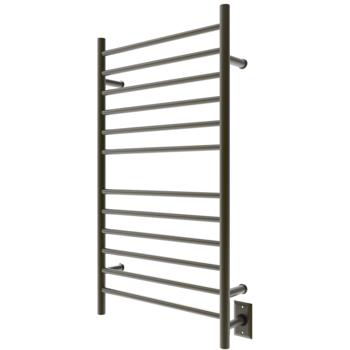 Amba Products RWHL-SBB Radiant Straight 12-Bar Large Hardwired + Plug-in Combo Towel Warmer - 4.75 x 24.5 x 41.75 in. - Brushed Bronze Finish