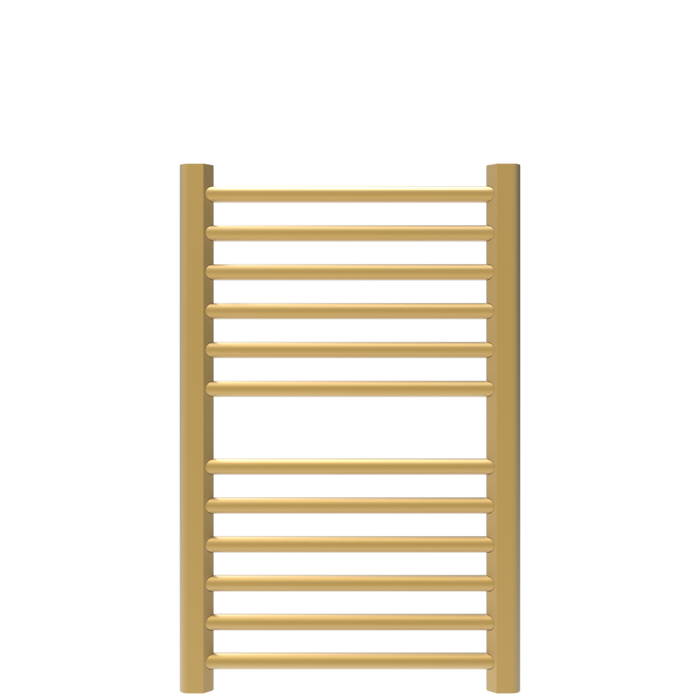 Amba Products S2132SB Sirio 12-Bar Hardwired Towel Warmer - 4 x 21.5 x 33.125 in. - Satin Brass Finish