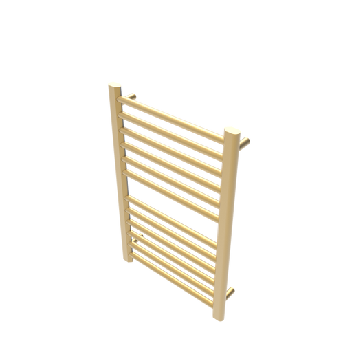 Amba Products S2132SB Sirio 12-Bar Hardwired Towel Warmer - 4 x 21.5 x 33.125 in. - Satin Brass Finish