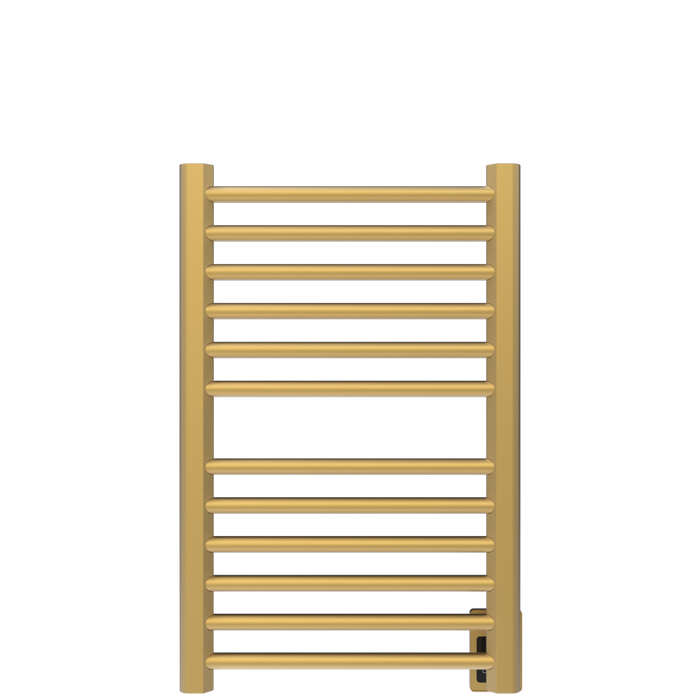 Amba Products S2132SB Sirio 12-Bar Hardwired Towel Warmer - 4 x 21.5 x 33.125 in. - Satin Brass Finish