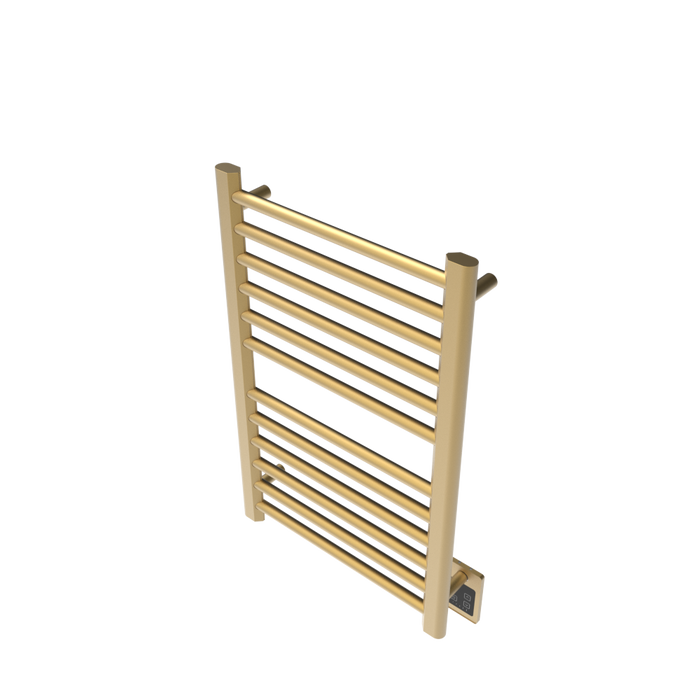 Amba Products S2132SB Sirio 12-Bar Hardwired Towel Warmer - 4 x 21.5 x 33.125 in. - Satin Brass Finish