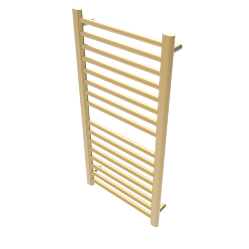 Amba Products S2142SB Sirio 16-Bar Hardwired Towel Warmer - 4 x 21.5 x 42.625 in. - Satin Brass Finish