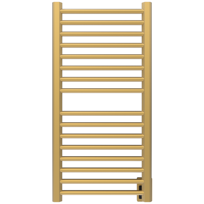 Amba Products S2142SB Sirio 16-Bar Hardwired Towel Warmer - 4 x 21.5 x 42.625 in. - Satin Brass Finish