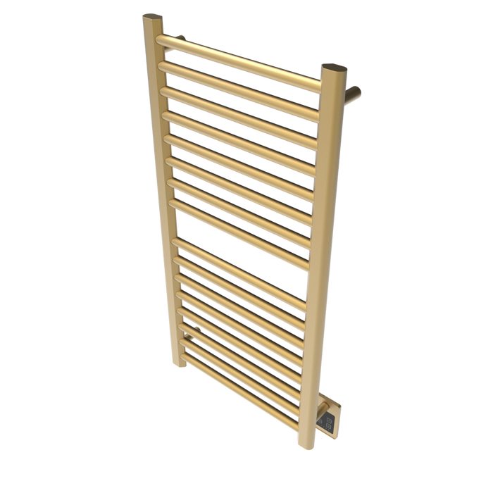 Amba Products S2142SB Sirio 16-Bar Hardwired Towel Warmer - 4 x 21.5 x 42.625 in. - Satin Brass Finish