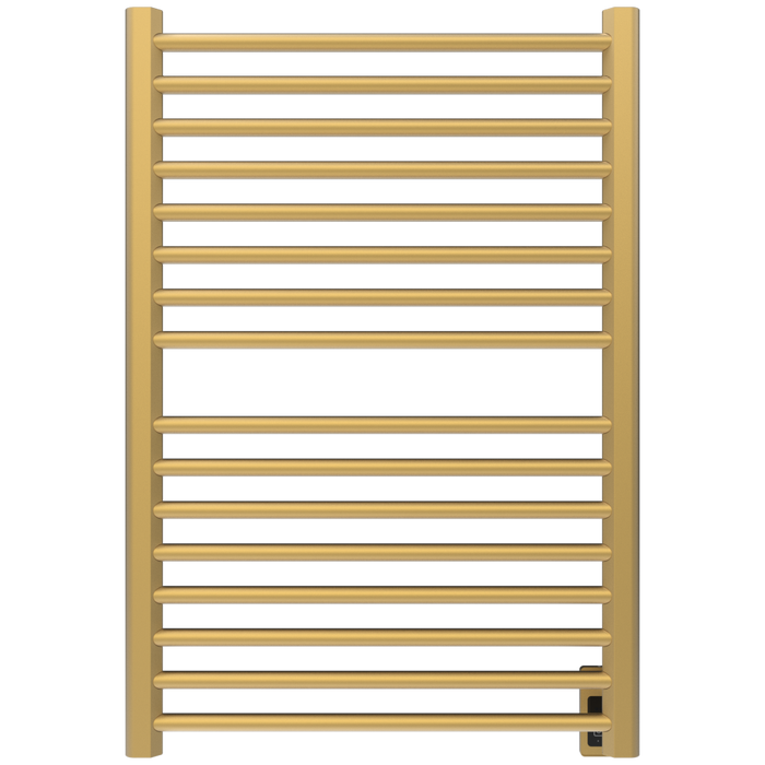 Amba Products S2942SB Sirio 16-Bar Hardwired Towel Warmer - 4 x 29.375 x 42.625 in. - Satin Brass Finish