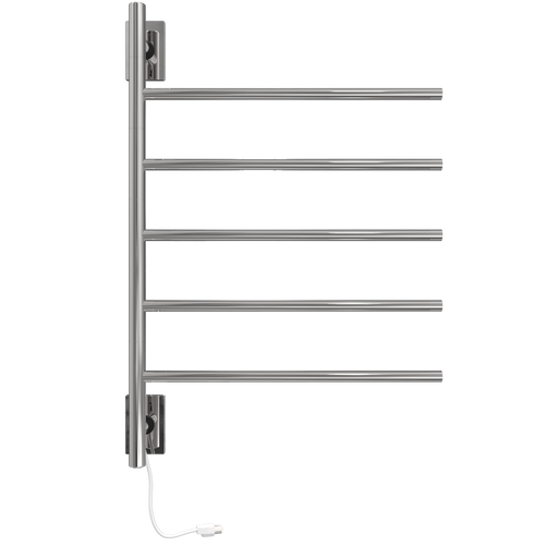 Amba Products SB5-P Swivel Bar Hardwired & Plug-in Combo Towel Warmer with 5 Bars -  x  x  in. - Polished Finish