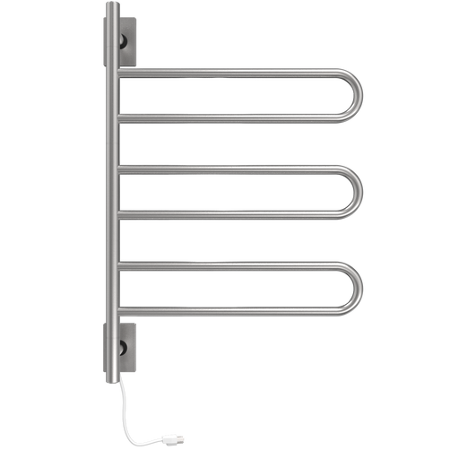 Amba Products SL3-B Swivel Loop Hardwired & Plug-in Combo Towel Warmer with 3 Looped Bars -  x  x  in. - Brushed Finish