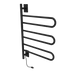 Amba Products SL3-MB Swivel Loop Hardwired & Plug-in Combo Towel Warmer with 3 Looped Bars -  x  x  in. - Matte Black Finish