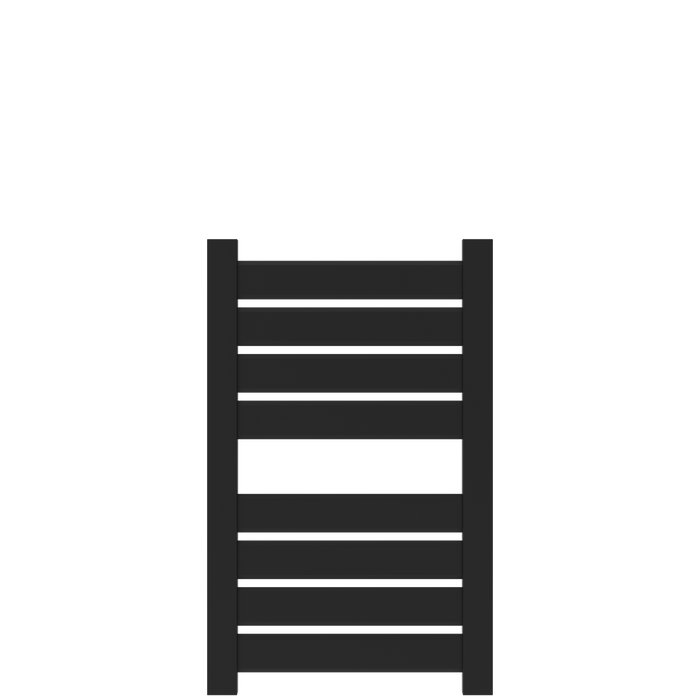 Amba Products V2337MB Vega 8-Panel Hardwired Towel Warmer - 3.625 x 23.375 x 39.25 in. - Matte Black Finish