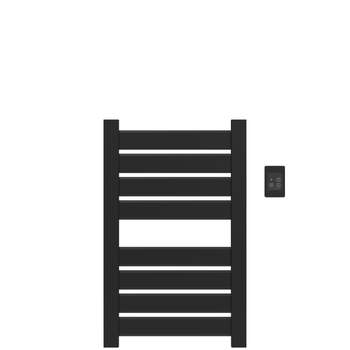 Amba Products V2337MB Vega 8-Panel Hardwired Towel Warmer - 3.625 x 23.375 x 39.25 in. - Matte Black Finish