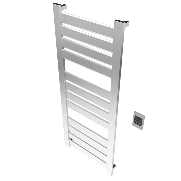 Amba Products V2356B Vega 12-Panel Hardwired Towel Warmer - 3.625 x 23.375 x 58 in. - Brushed Finish