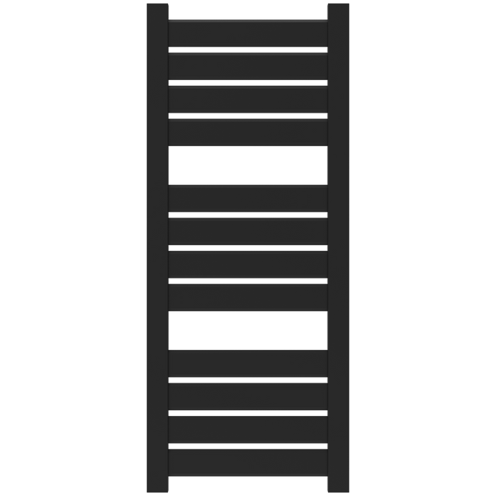 Amba Products V2356MB Vega 12-Panel Hardwired Towel Warmer - 3.625 x 23.375 x 58 in. - Matte Black Finish