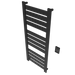 Amba Products V2356MB Vega 12-Panel Hardwired Towel Warmer - 3.625 x 23.375 x 58 in. - Matte Black Finish