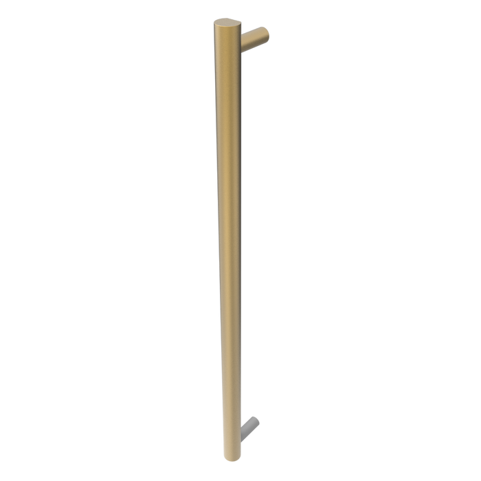 Amba Products i40RO.SB Modello i Round 40-Inch Hardwired Single Bar Towel Warmer - 4.125 x 39.375 x 1.625 in. - Satin Brass Finish